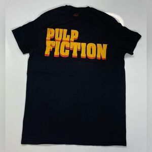 Pulp Fiction Movie Logo Graphic T-shirt Women Medium Black